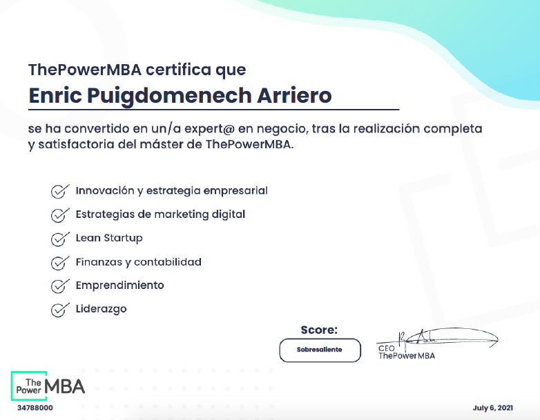Certificación Business Expert The Power MBA